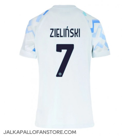 Inter Milan Piotr Zielinski #7 Vieraspaita Naisten 2025-26 Lyhythihainen Inter Milan Piotr Zielinski #7 Vieraspaita Naisten 2025-26 Lyhythihainen